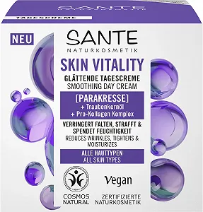 Дневной крем SANTE Naturkosmetik Face Skin Vitality Восстанавливающий увлажняющий с акмеллой, маслом виноградных косточек и проколлагеном Антивозрастной 50 мл synthetic.ua - Фото 1