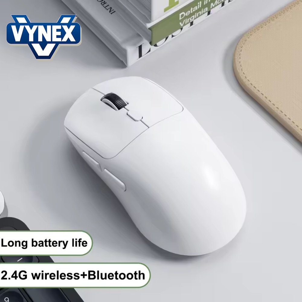 Миша безпровідна VYNEX M348 6400DPI 1000Hz 500mAh White, фото №3