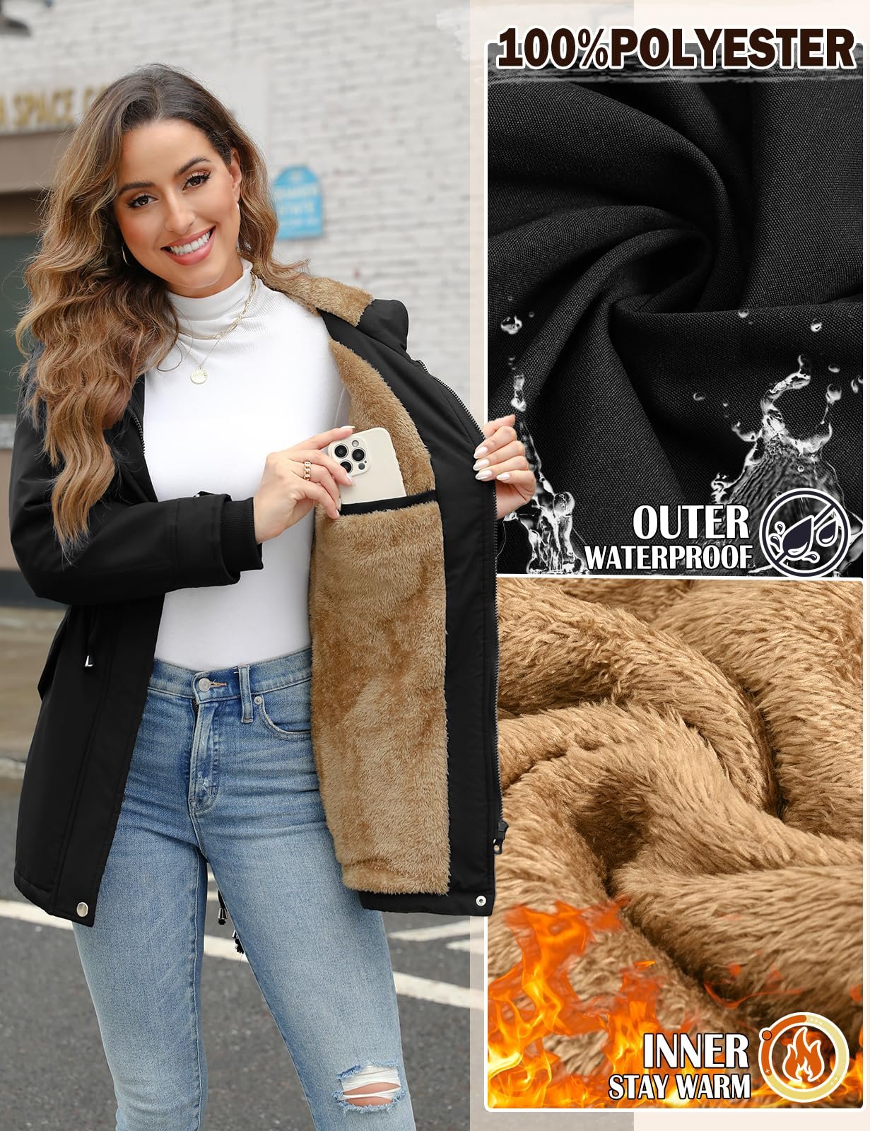 Женская Зимняя Куртка Nadeer Длинная, фото №2 Женская Зимняя Куртка Nadeer Длинная, фото №2