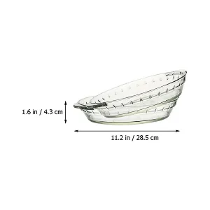 Набор форм для запекания Garneck 2 шт. термостойкие стеклянные прозрачные synthetic.ua - Фото 1