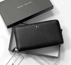 Мужской кошелек клатч на молнии из натуральной кожи Tommy Hilfiger - Фото 1