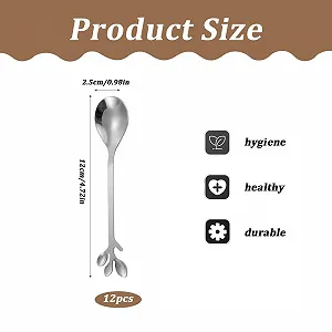 Ложка для кави та мокко, 12 штук, з нержавіючої сталі synthetic.ua - Фото 1