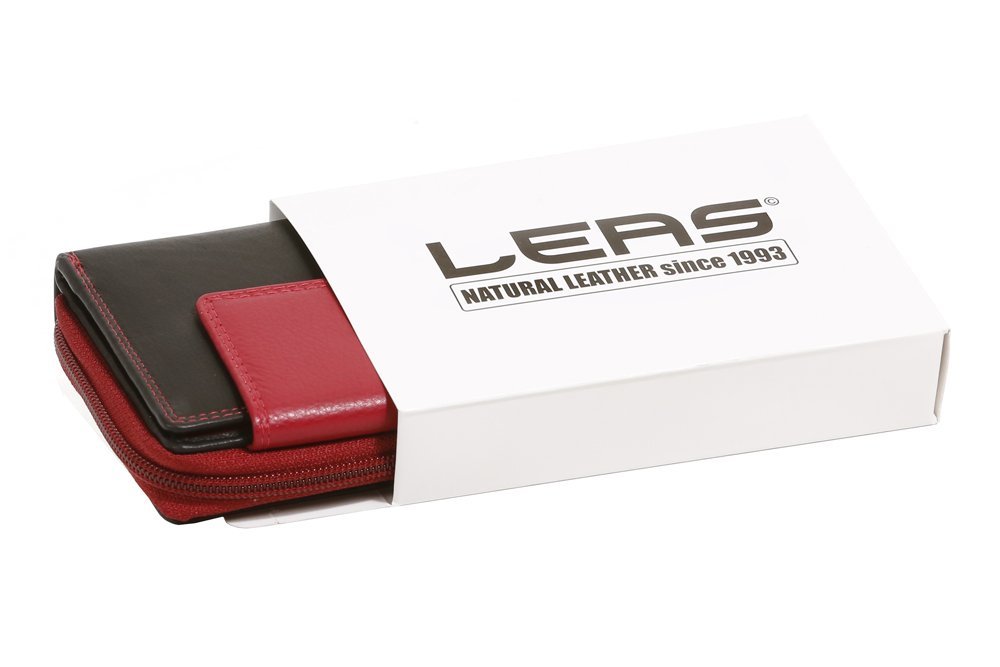 Гаманець LEAS Zipper-Collection шкіряний Чорно-червоний, фото №6 Гаманець LEAS Zipper-Collection шкіряний Чорно-червоний, фото №6