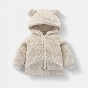 Флисовая куртка с капюшоном для мальчиков Generisch, теплое зимнее пальто на молнии для малышей, мягкая верхняя одежда с толстым капюшоном для холодной погоды synthetic.ua - Фото 1