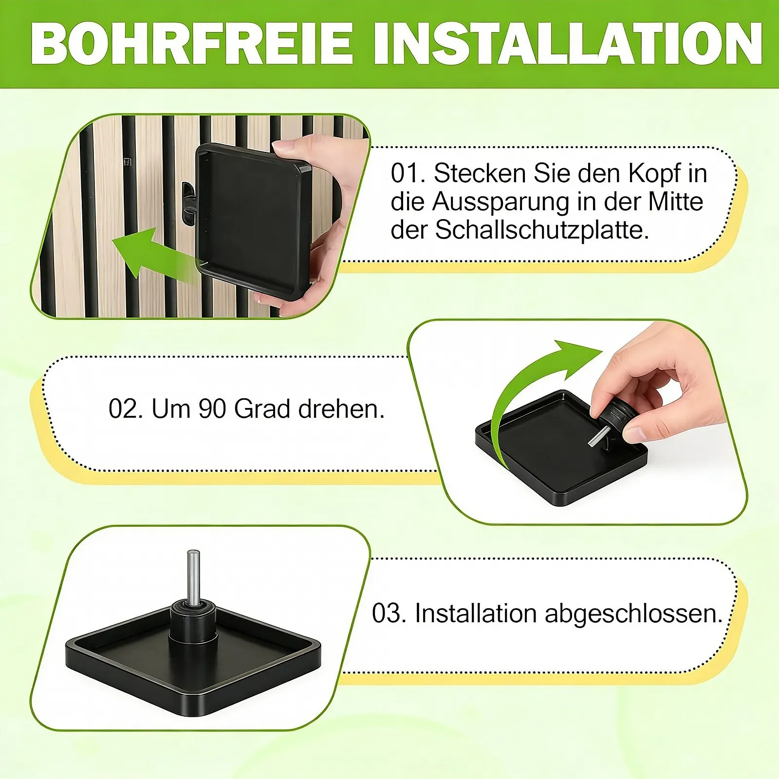 Полка для цветочных горшков Набор 2 шт Для акустических панелей Без сверления Черный, фото №4
