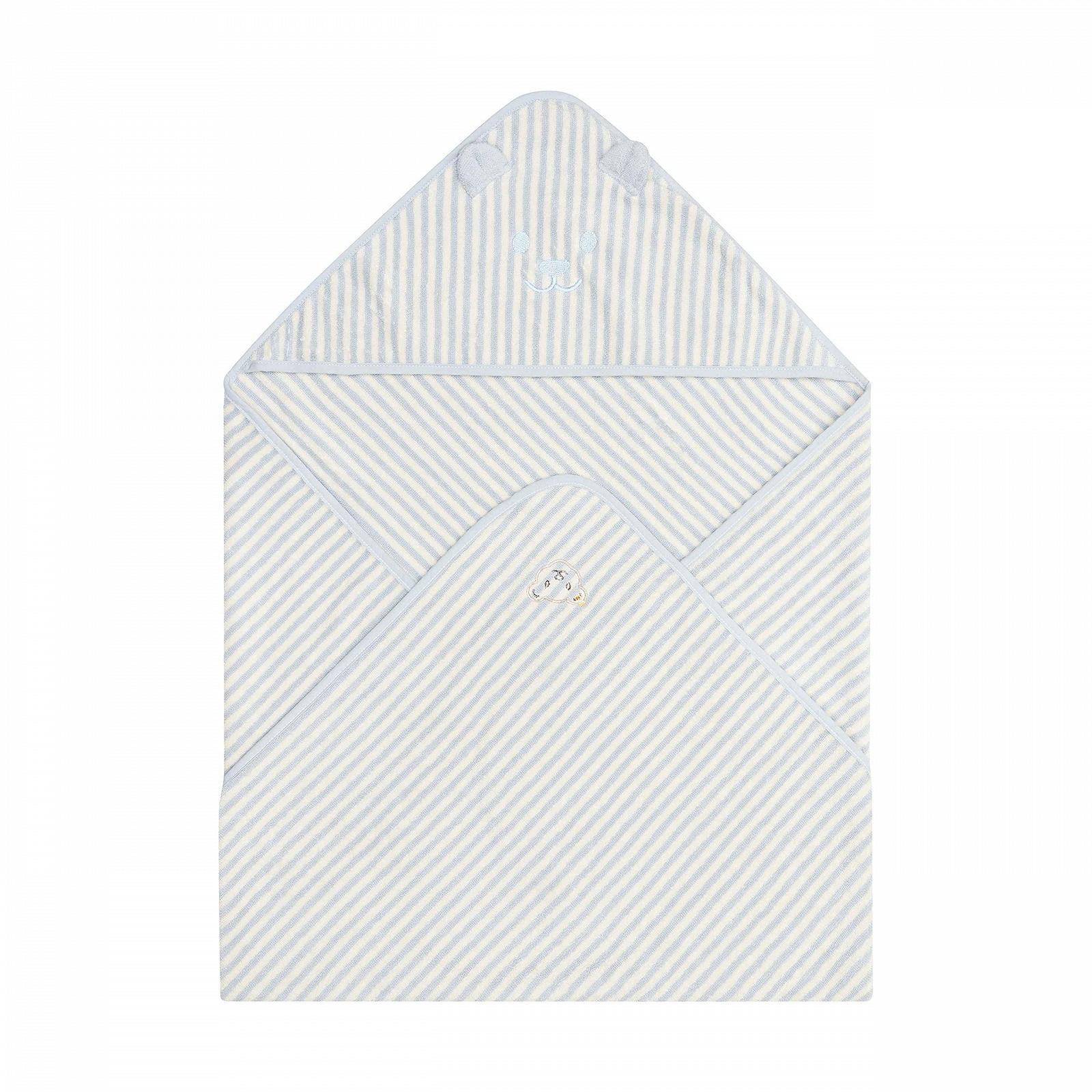 Полотенце банное Steiff Baby Unisex с капюшоном 100 x 100 см, небесно-голубой, размер One Size, фото №5