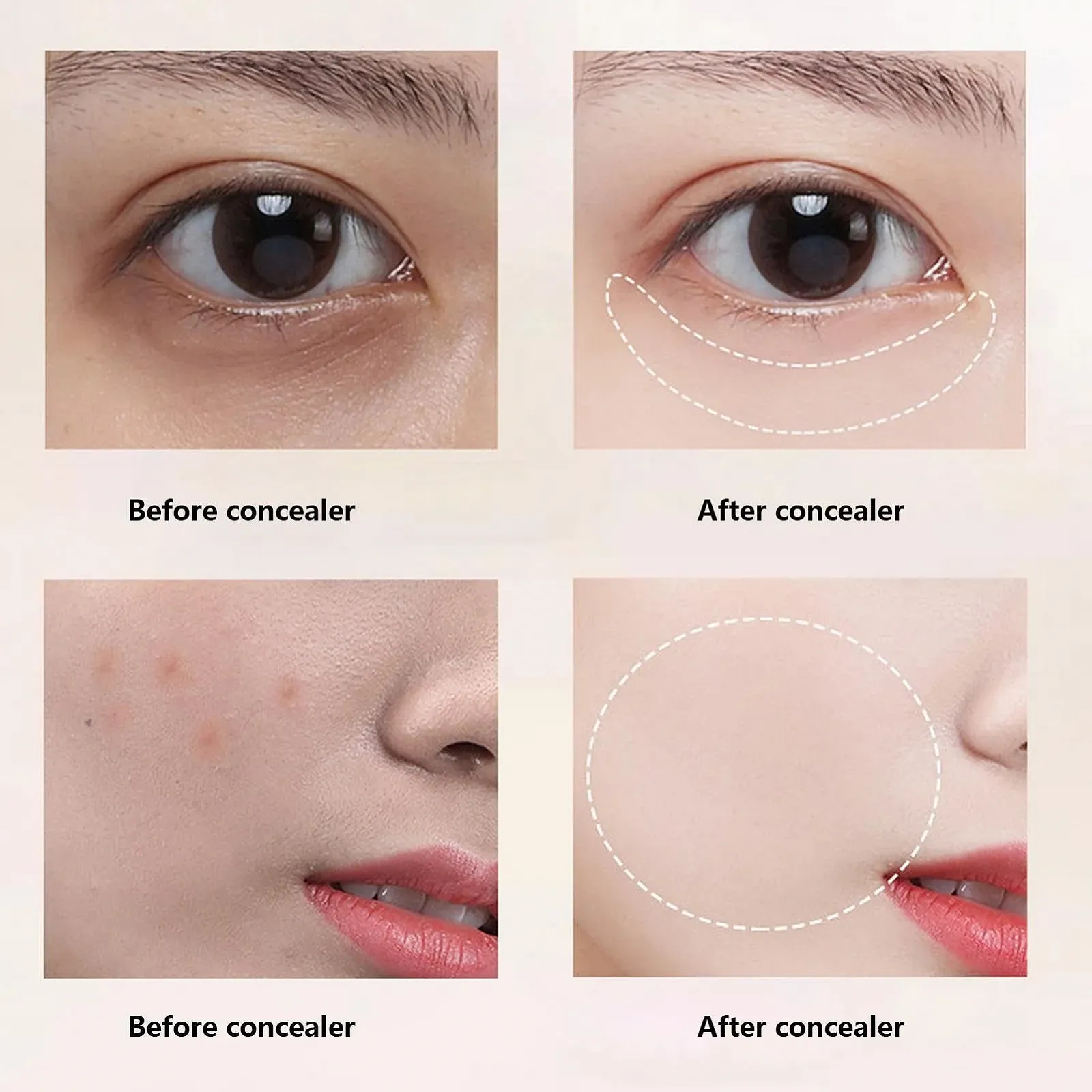 Палетка консилерів Lambo Триколірна палетка консилерів для обличчя, фото №5