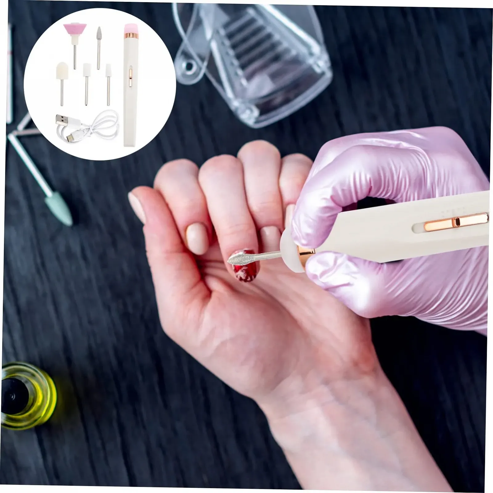 Машинка для маникюра Healvian, беспроводная, профессиональная, белая, пластиковая, полировальная, фото №8 Машинка для маникюра Healvian, беспроводная, профессиональная, белая, пластиковая, полировальная, фото №8