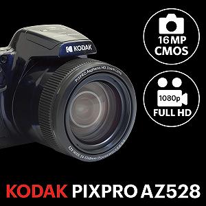 Цифровая камера KODAK Pixpro AZ528, 16 мегапикселей, 52-кратный оптический зум, оптический стабилизатор изображения, 3-дюймовый ЖК-дисплей, видео 1080p Full HD, литий-ионный аккумулятор - Midnight Blue synthetic.ua - Фото 1