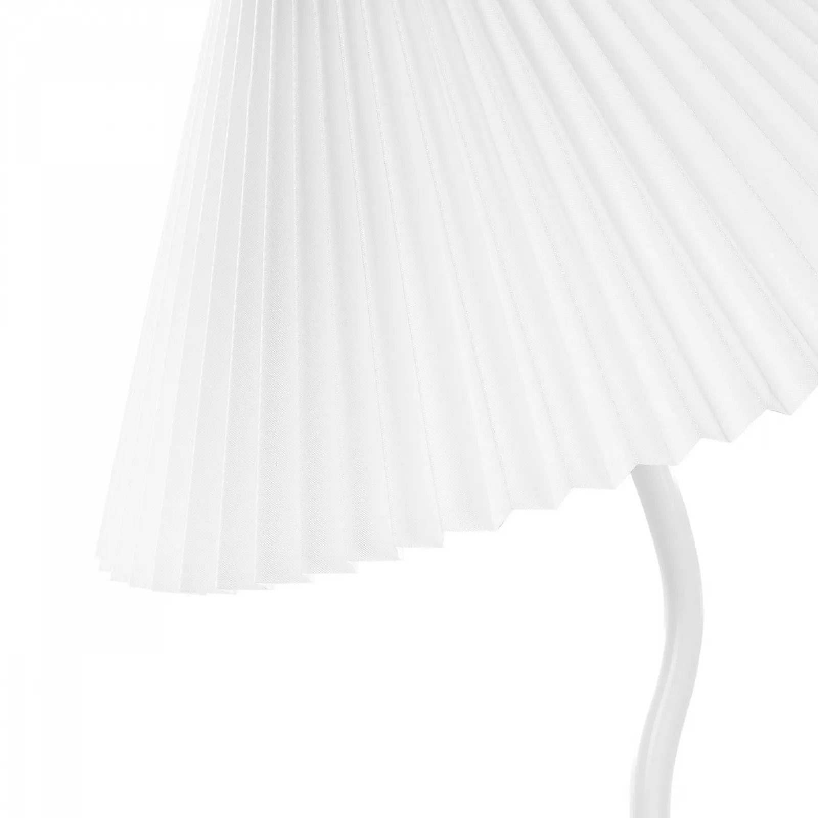 Настільна лампа Alwero Металева основа Гофрований плісований тканинний абажур Конусна форма Білий, фото №5