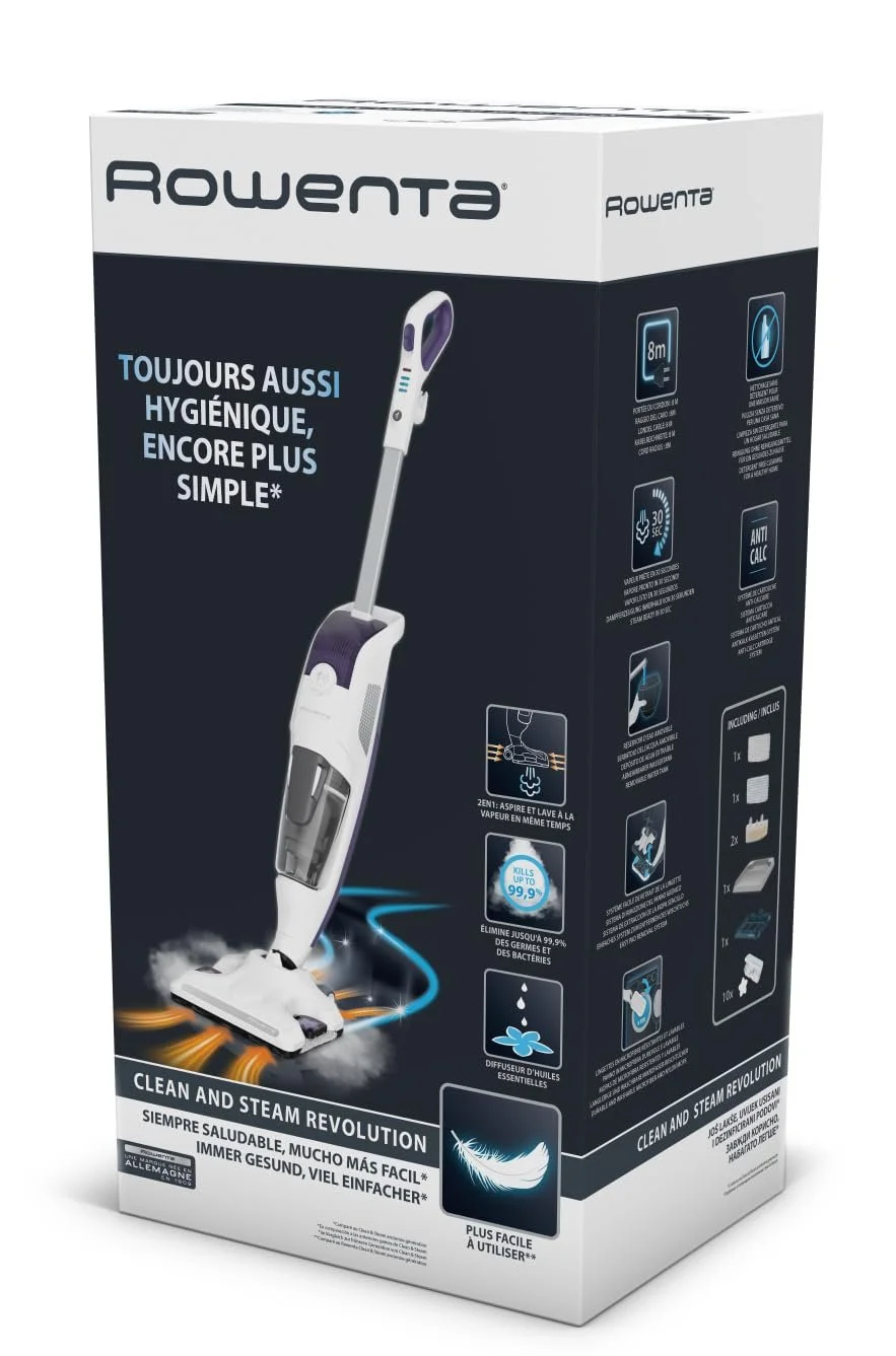 Пароочисник Rowenta Clean & Steam Revolution RY7731WH 2-в-1 White, фото №6