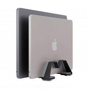 Вертикальна Підставка для Ноутбука Подвійна Регульована Алюміній Універсальна для Всіх Ноутбуків synthetic.ua - Фото 1