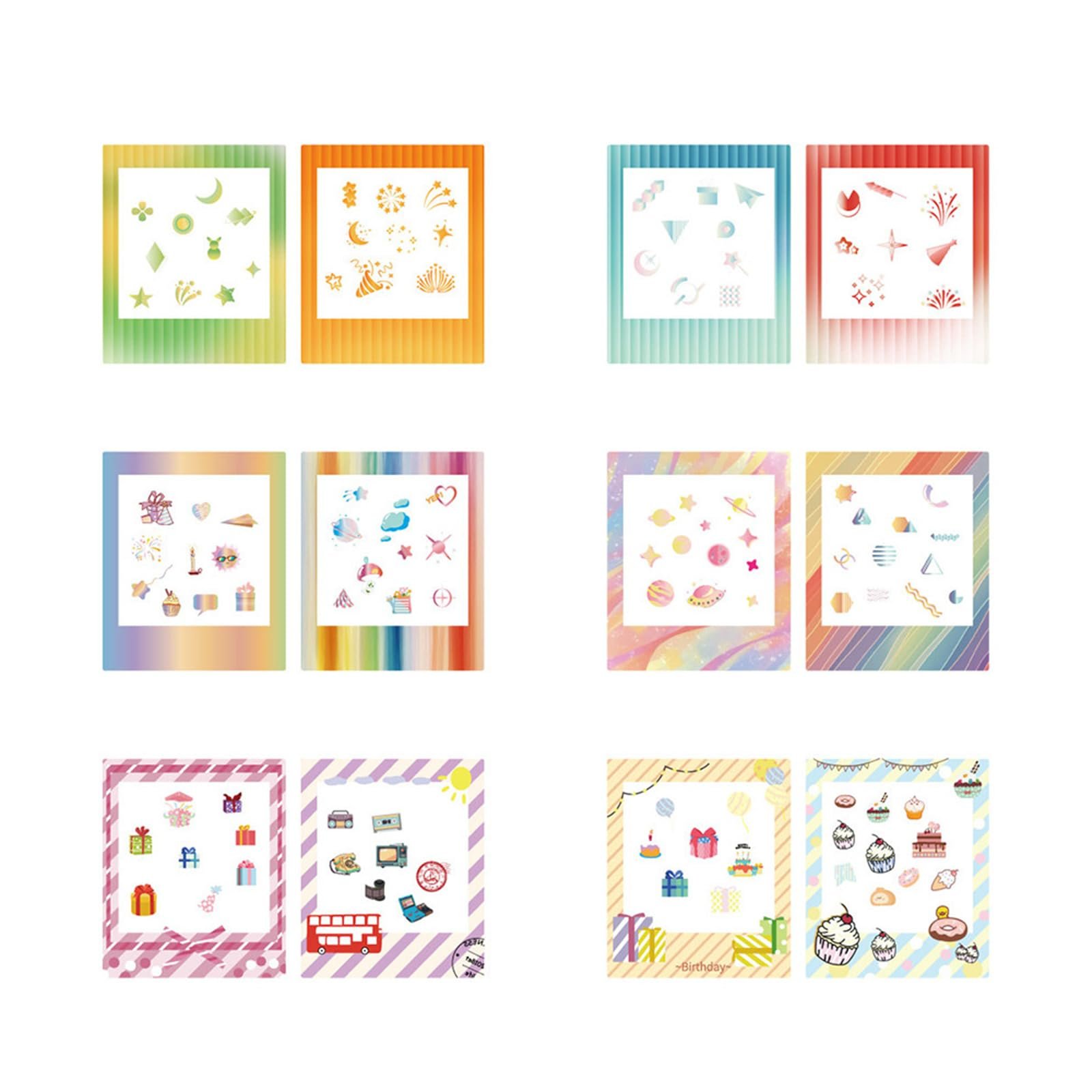 Наклейки 12 Square Foil Edge для Fujifilm Instax SQ40/SQ1/SQ6/SQ10/SQ20, фото №1