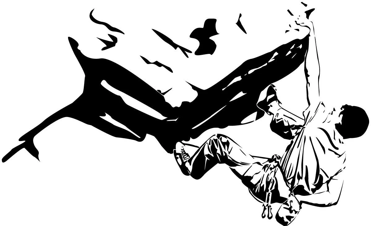 Наклейка на стену #405C Climber 200 см x 120 см Черный, фото №1