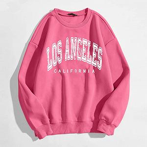 Женский свитшот Los Angeles California, легкий, с круглым вырезом, свободная одежда, спортивный, повседневный, с длинными рукавами, Y2K, однотонный, свободный крой, тонкий, модный с рисунками synthetic.ua - Фото 1