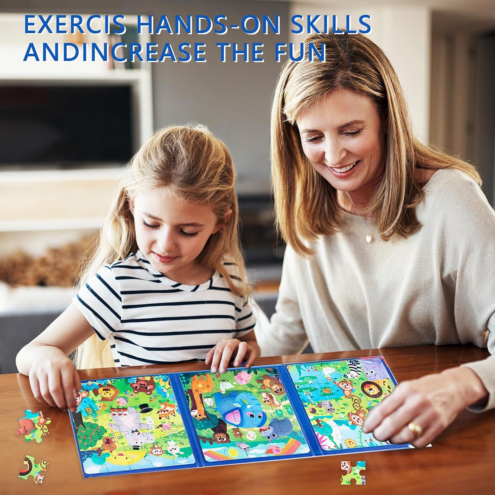 Магнитный пазл Shinybox Дитячий Дорожня гра Обучающая игрушка для детей в машину и самолет, фото №6