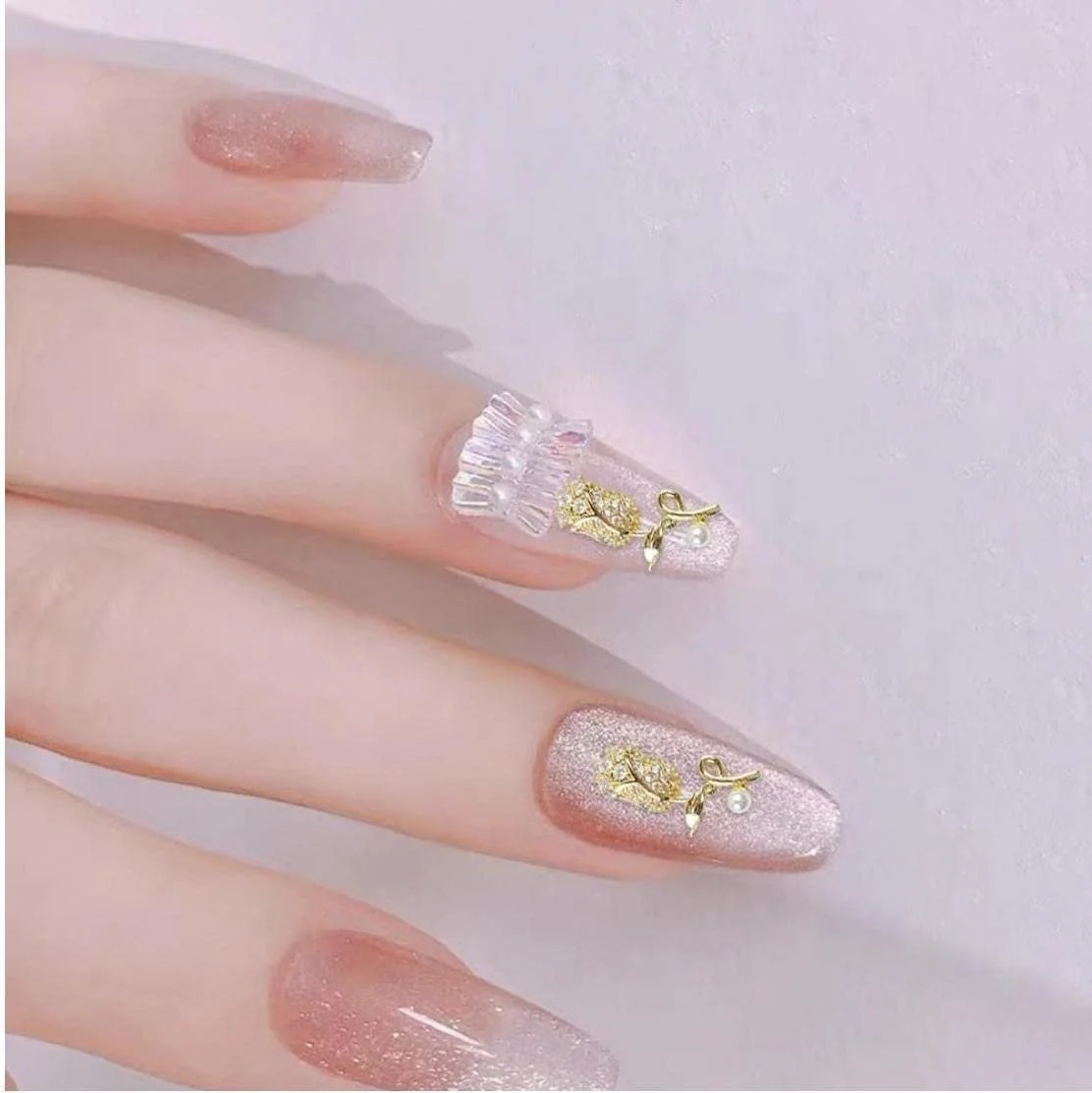 Стразы для ногтей Цветок Циркон 3D Украшения 5 шт, фото №7