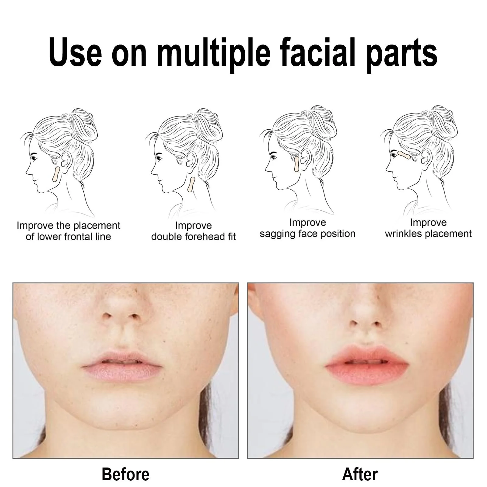 Наклейки для підтяжки обличчя 60 шт, Стрічка для підтяжки обличчя, фото №7 Наклейки для підтяжки обличчя 60 шт, Стрічка для підтяжки обличчя, фото №7