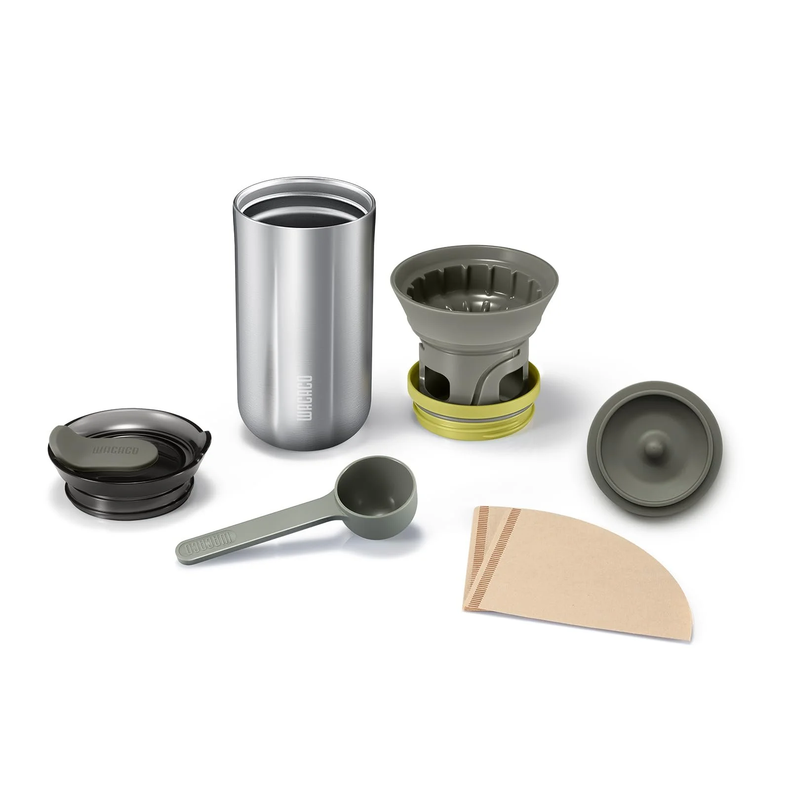 Портативная кофеварка WACACO Cuppamoka 2 в 1 термокружка нержавеющая сталь 300 мл, фото №7