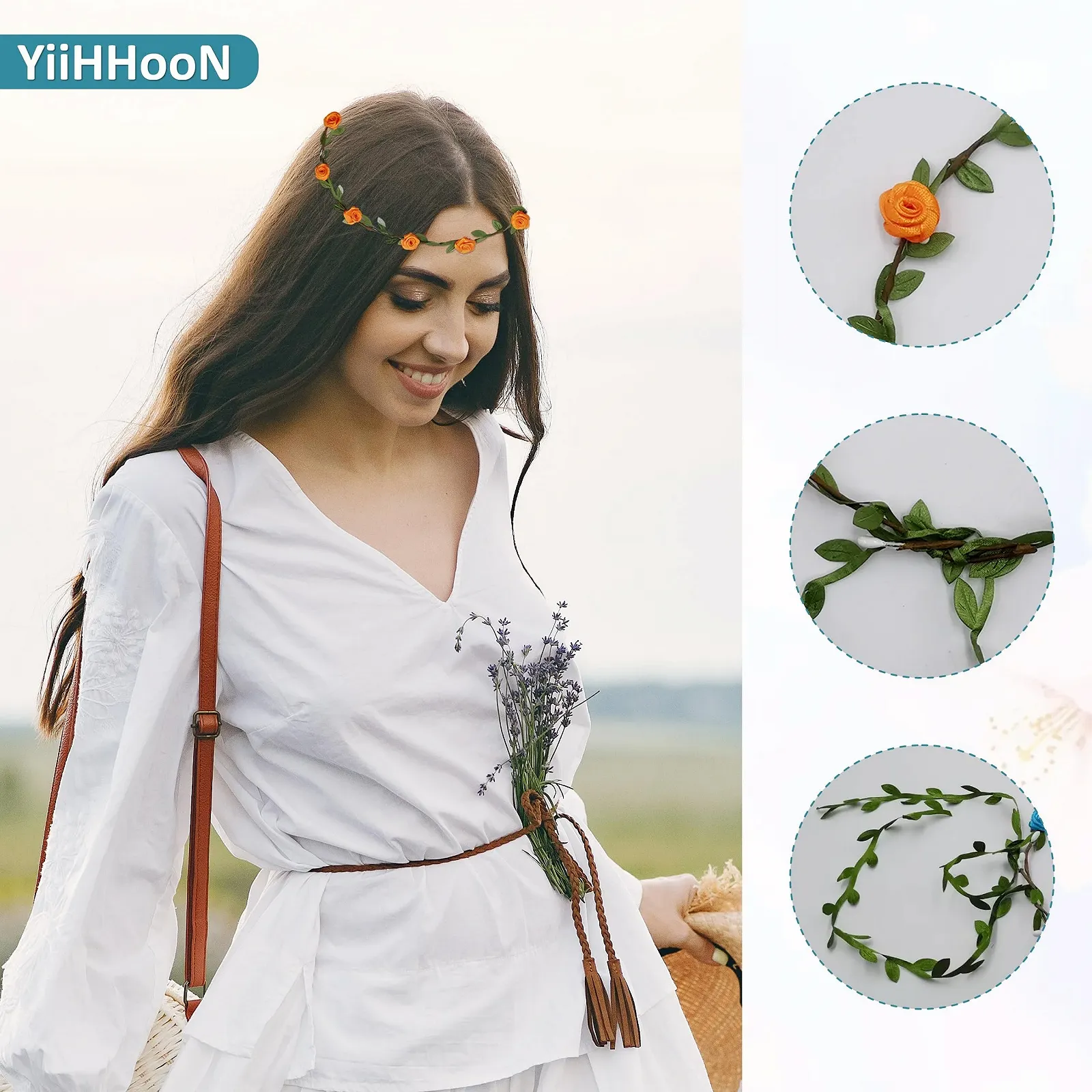 Вінок для волосся з квітами, фото №3 Вінок для волосся з квітами, фото №3