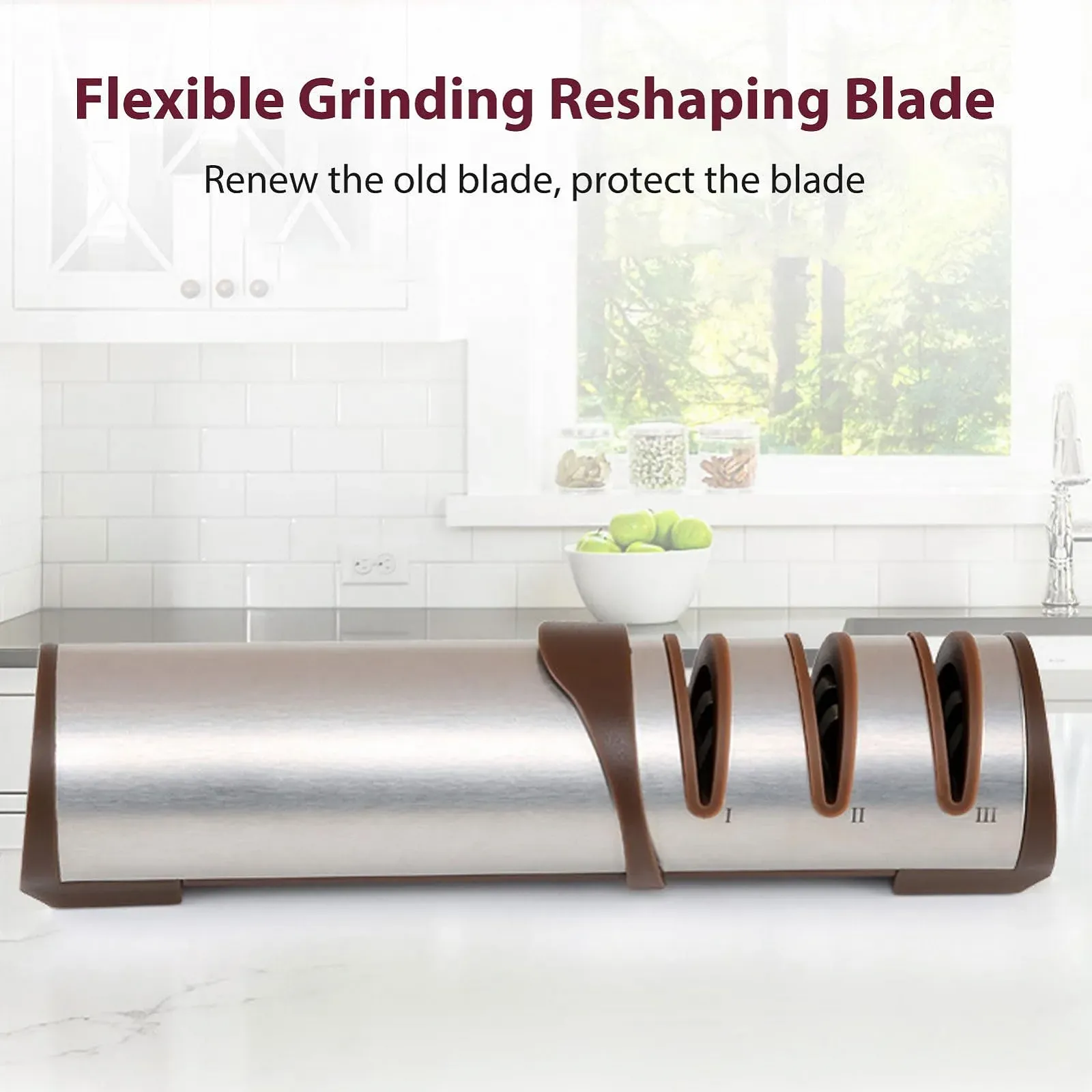 Точилка для ножей Kavolet ручная 3-этапная нержавеющая сталь, фото №4