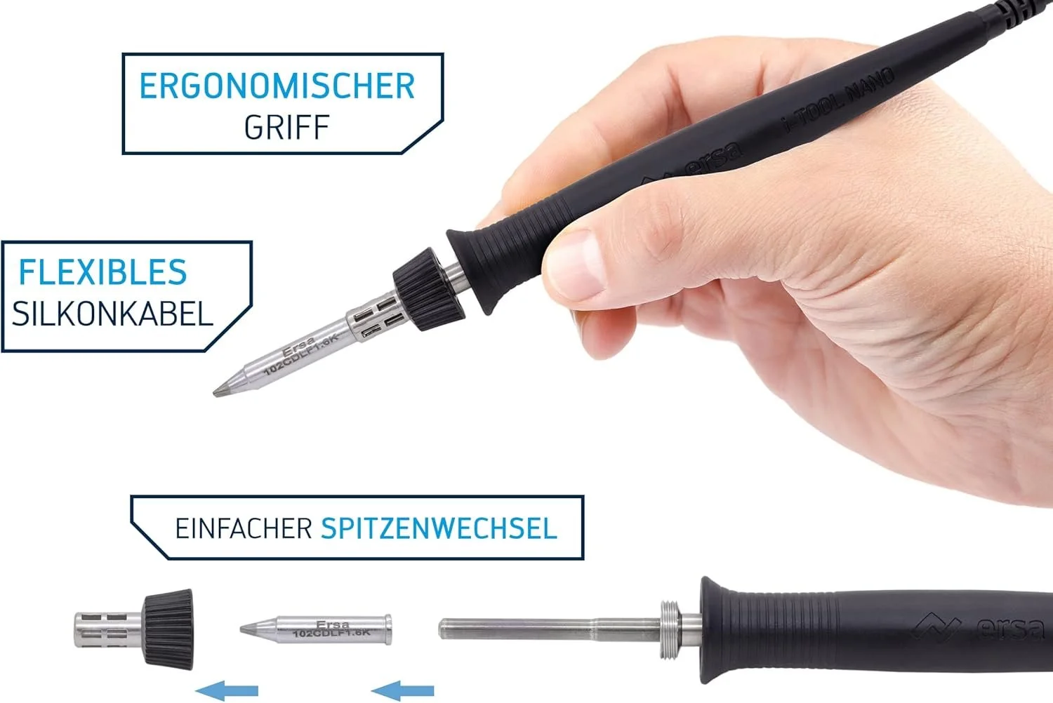 Паяльная станция Ersa i-CON Nano Черный, фото №4