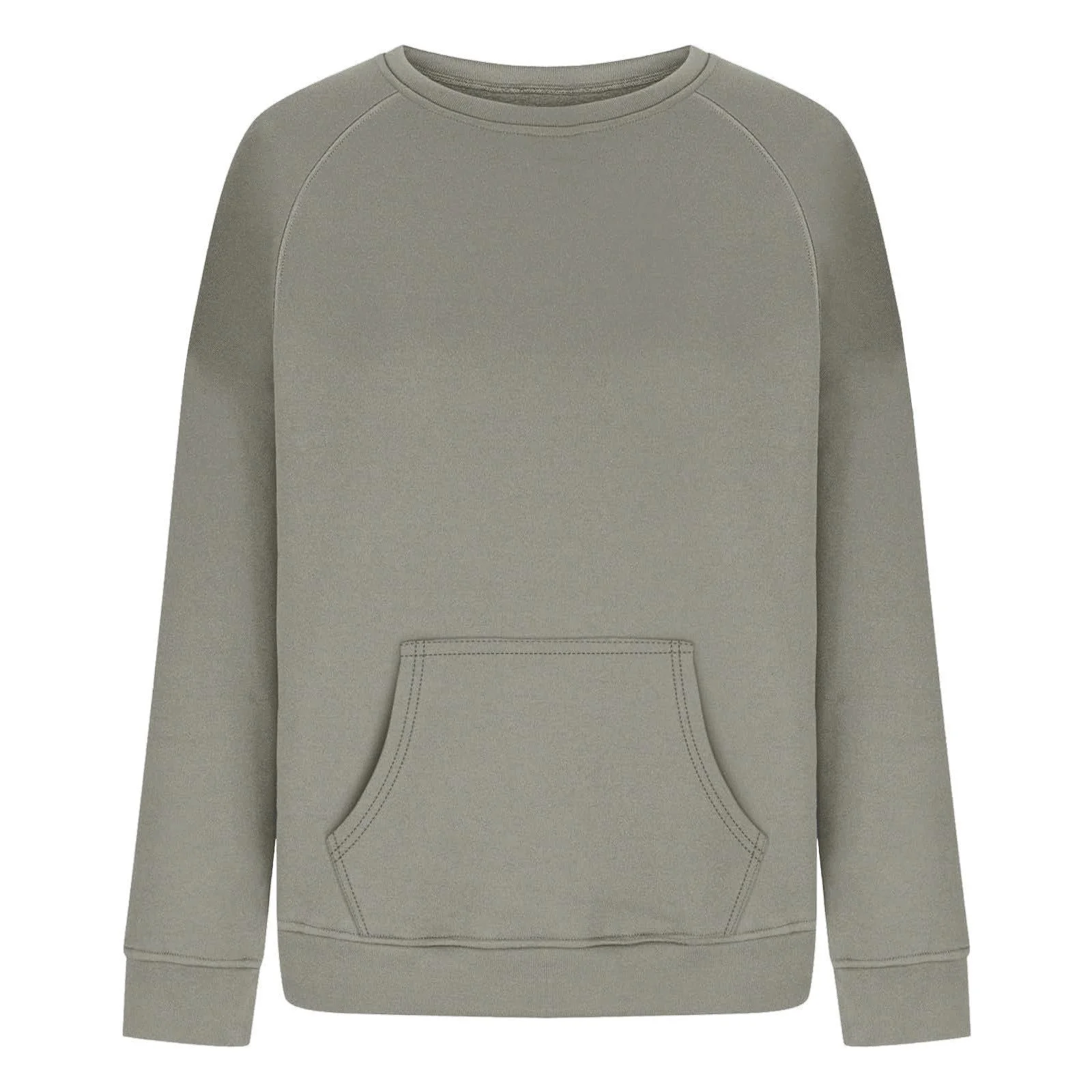 Худи tsaChick Женское Однотонное Свободное с длинными рукавами и круглым вырезом, большого размера, фото №3