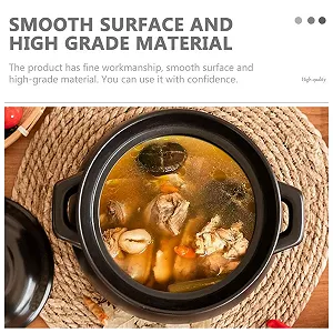 Мини-кастрюля VANZACK Керамическая Термостойкая Черный для риса и детского питания synthetic.ua - Фото 1