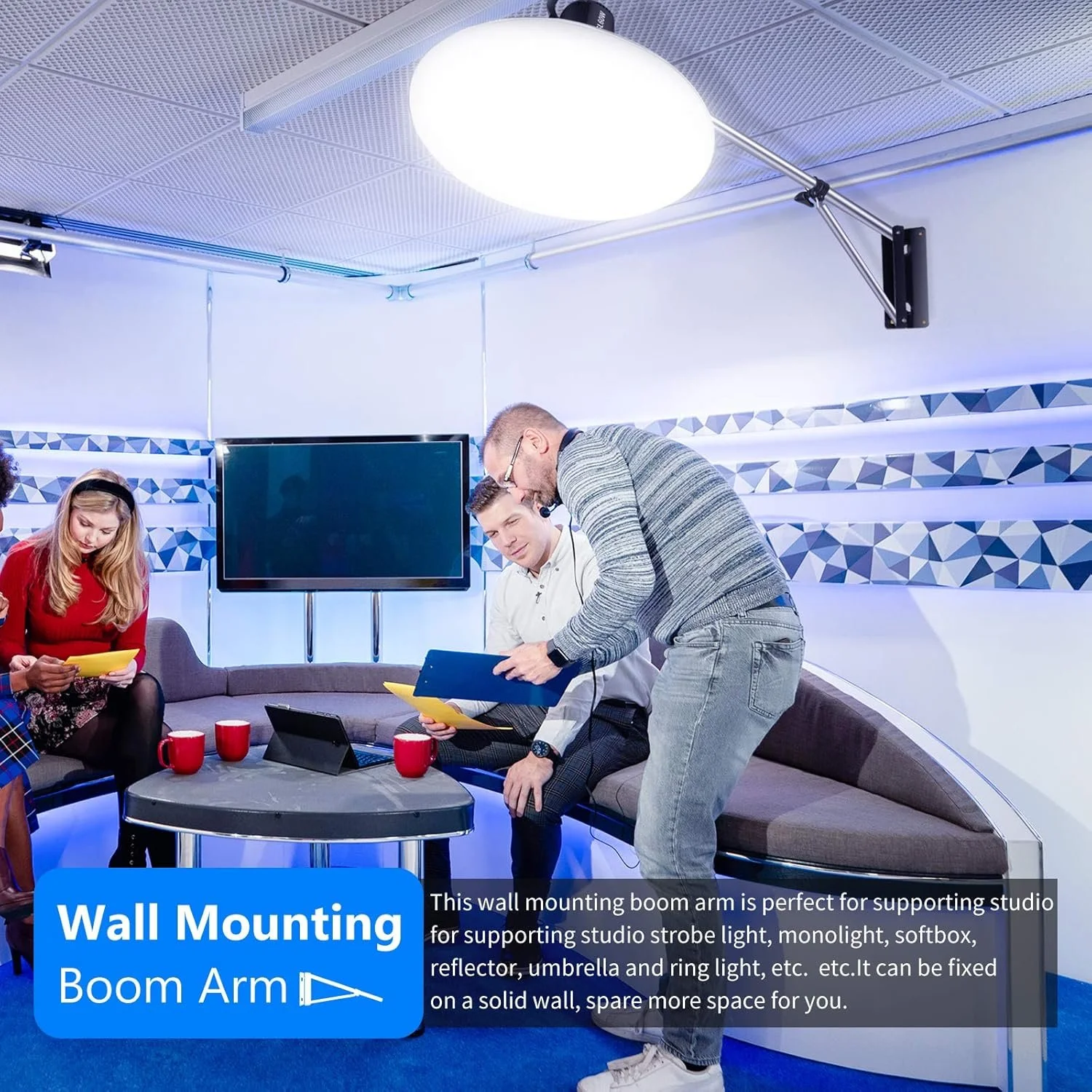 Настінний кронштейн для штанги Neewer 169 см Срібний, фото №7 Настінний кронштейн для штанги Neewer 169 см Срібний, фото №7