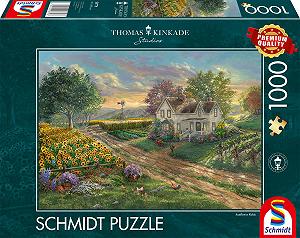 Пазл Schmidt Spiele Thomas Kinkade 58779 Sunflower Fields 1000 элементов Черный - Фото 1