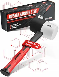 Киянка резиновая Diggers Tools 615 г 55 мм White/Black - Фото 1