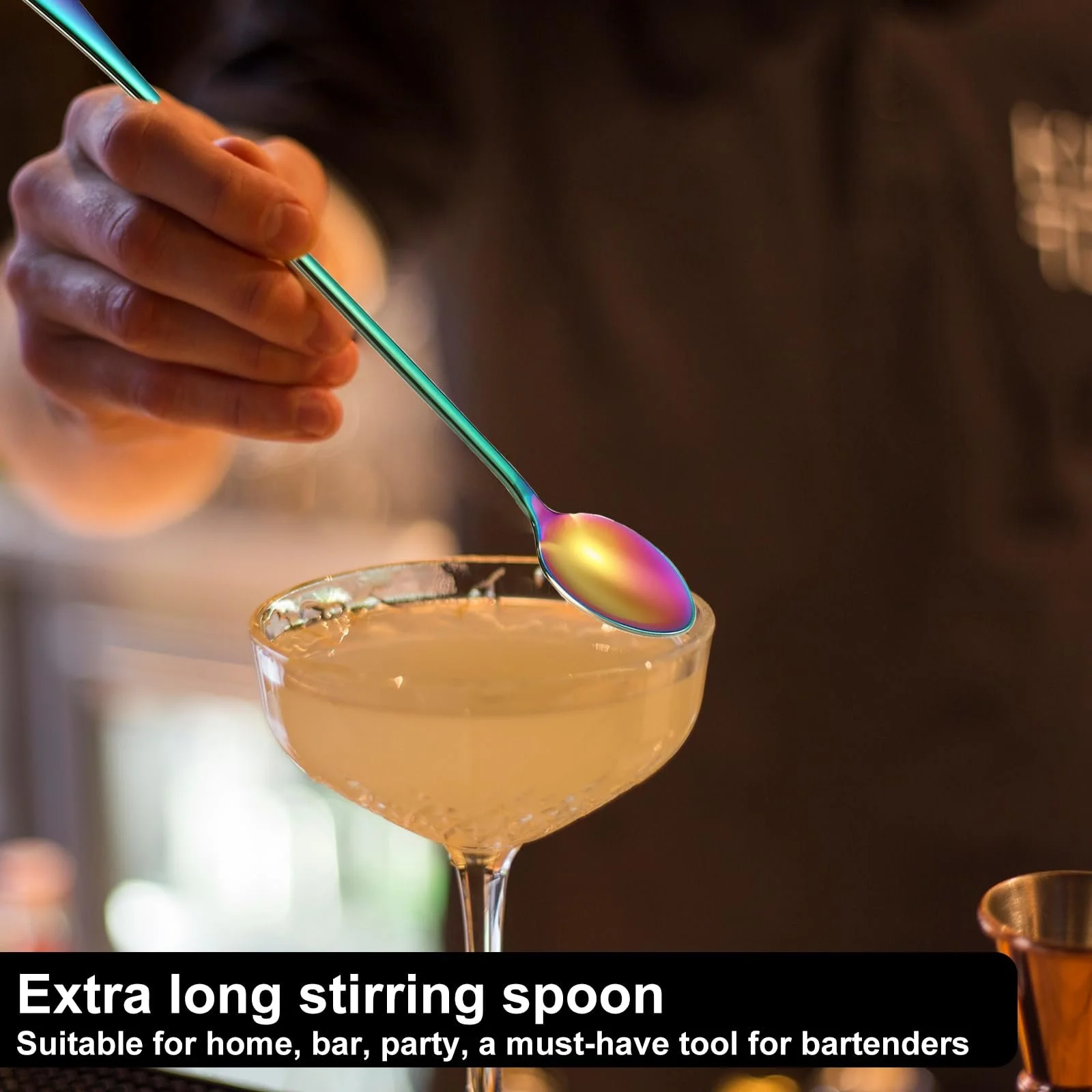 Набор из 4 ложек для латте макиато, длинная, фото №4