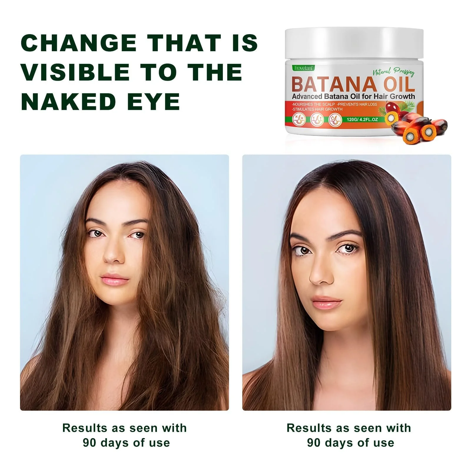 Олія Batana Frovetani для росту волосся, 100% органічна, 220 г, унісекс - для дорослих, фото №9