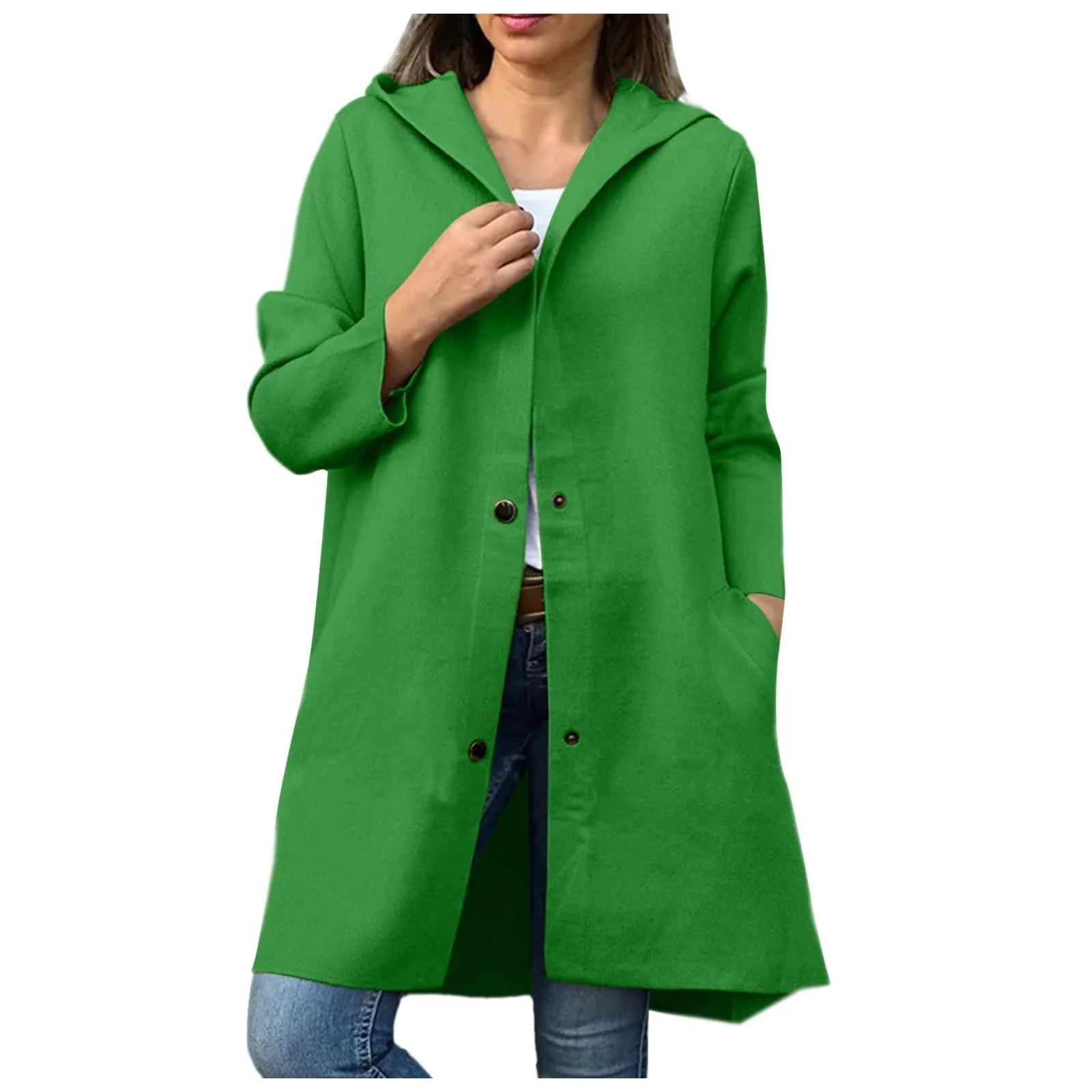 Куртка Вовняна з капюшоном Однотонна, фото №1 Куртка Вовняна з капюшоном Однотонна, фото №1