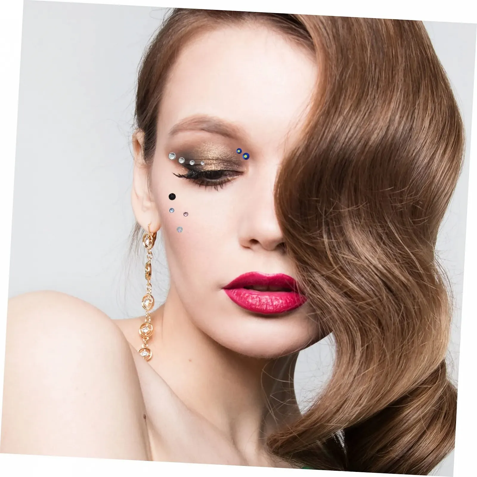 Стразы для ногтей WOONEKY 6 листов, самоклеящиеся, для лица, декоративные акриловые, без клея, фото №7