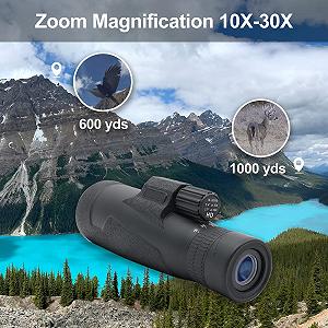 Монокуляр High Power Zoom 10-30x50 з адаптером для смартфона штативом ручним ременем synthetic.ua - Фото 1