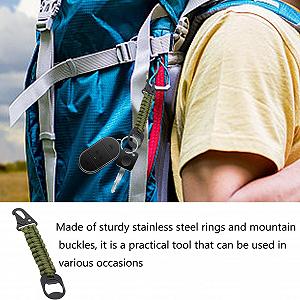 Брелок Paracord, Паракордовий брелок - Плетений брелок, Карабін Paracord, Плетений тримач для ключів, Альпіністський гак, Відкривачка для пляшок synthetic.ua - Фото 1