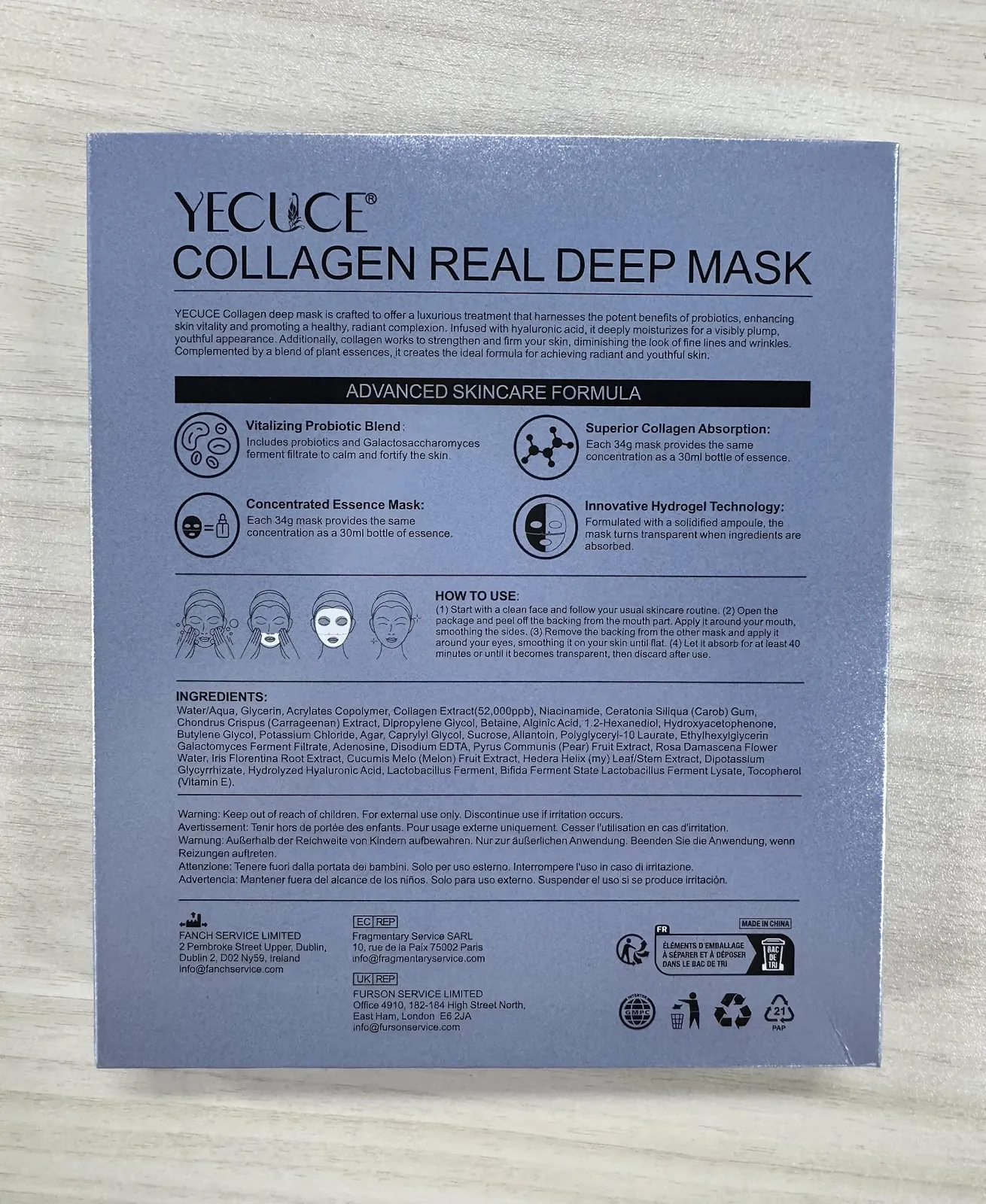 Маска Колагенова, упаковка з 6 штук, фото №7 Маска Колагенова, упаковка з 6 штук, фото №7