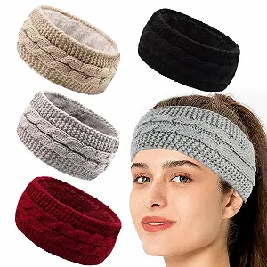 Купить Набор из 4 зимних повязок на голову для женщин. - Фото 1 Набор из 4 зимних повязок на голову для женщин. - Фото 1