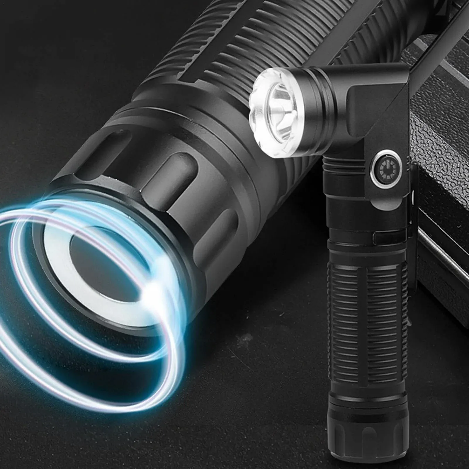 Фонарик Generisch с поворотной головкой Аккумуляторный ручной с поворотом на 90, фото №5