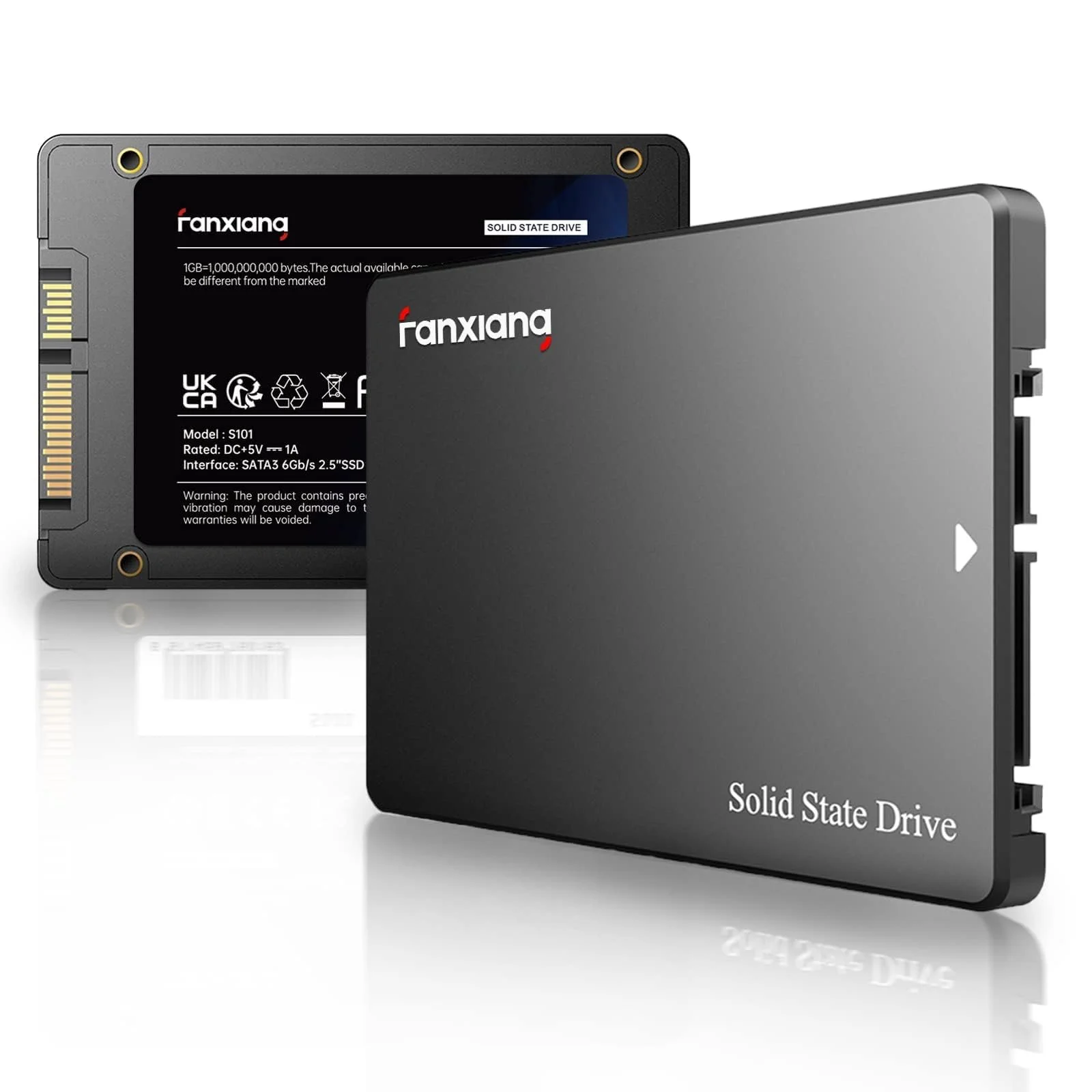 Внутренний SSD накопитель fanxiang S101 2TB SATA III 2.5 дюйма 550/500 MB/s Черный, фото №1