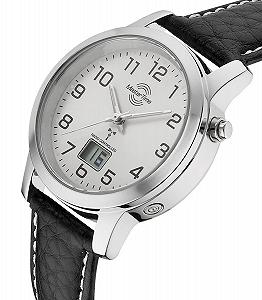 Часы женские радиоуправляемые Master Time MTLA-10295-12L аналого-цифровые Ремешок кожаный серебристый современные synthetic.ua - Фото 1