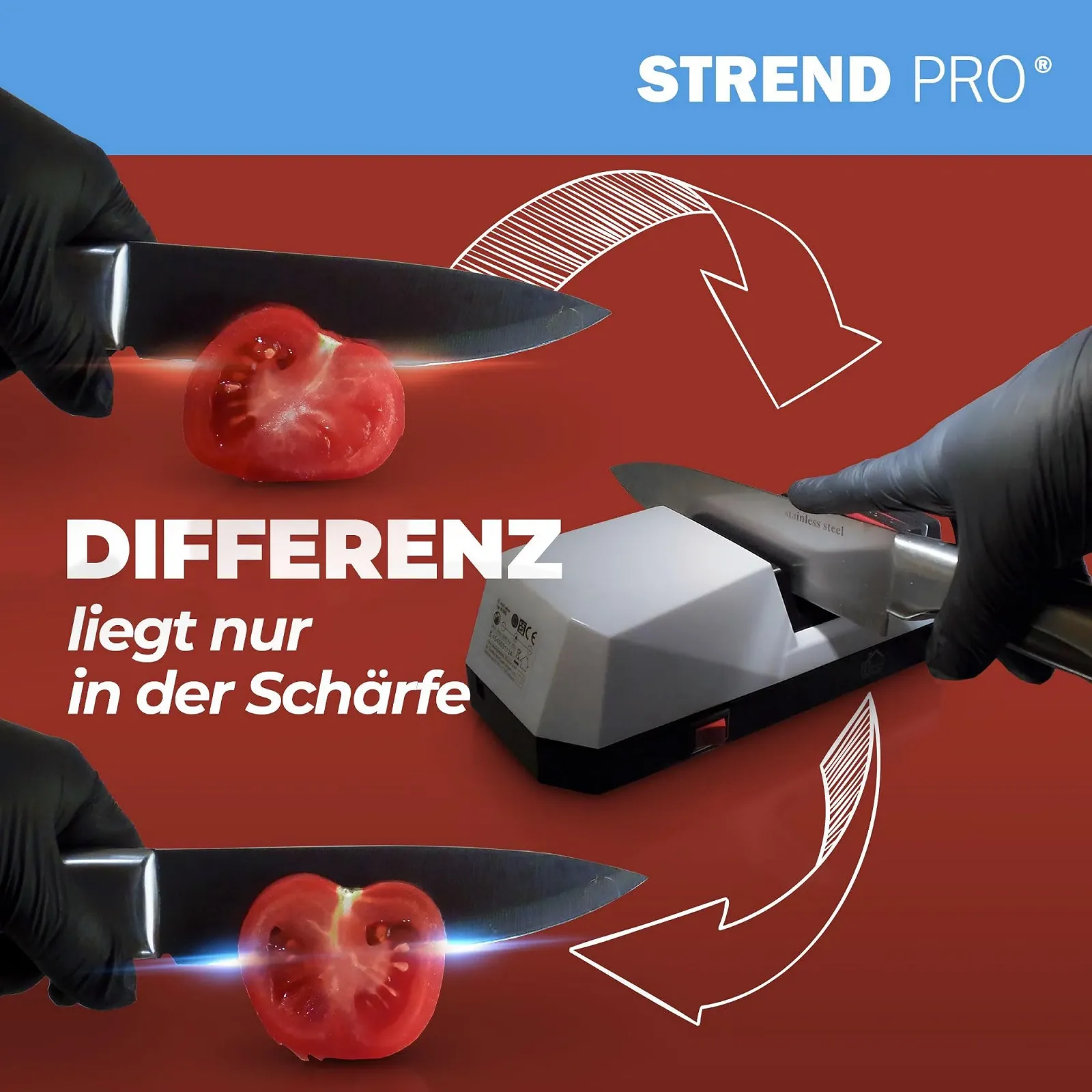 Електрична точилка для ножів STREND PRO 3-ступінчаста алмазна, фото №4