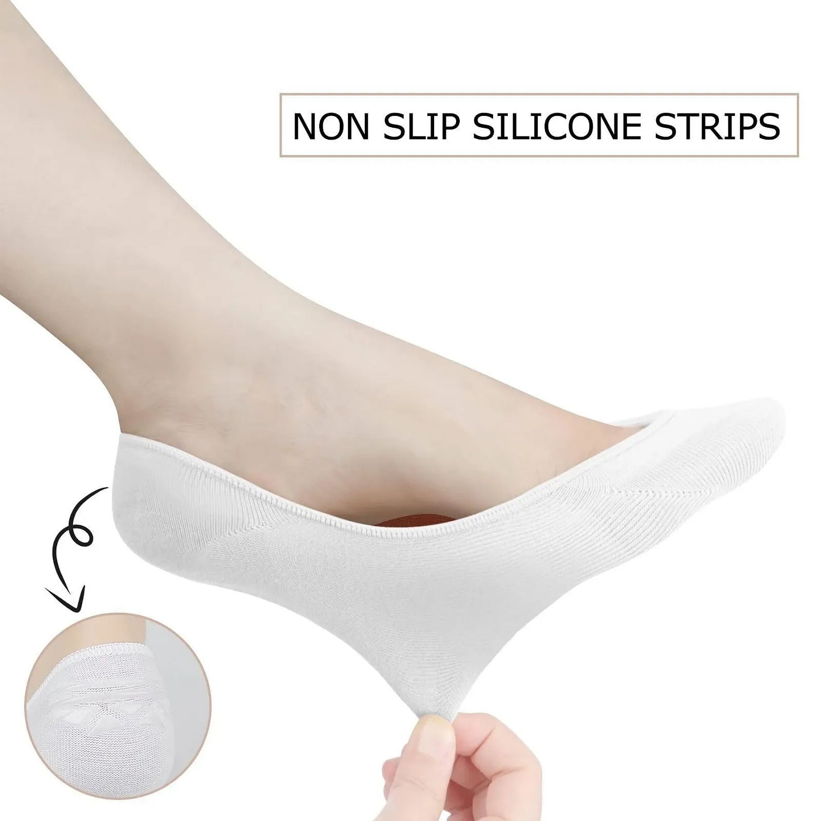 Женские носки-невидимки (6 пар), фото №3