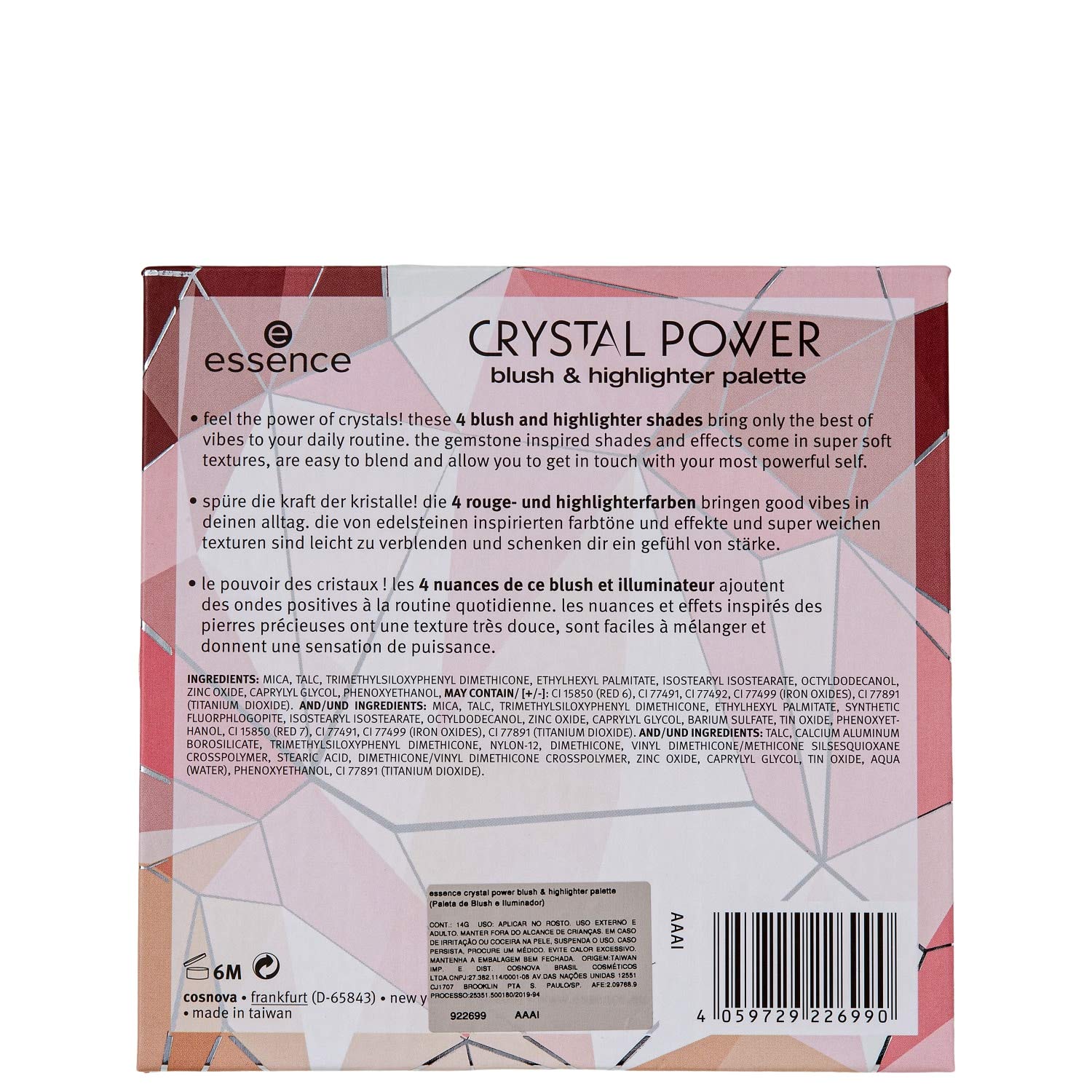 Палетка румян и хайлайтеров ESSENCE Crystal Power, фото №3