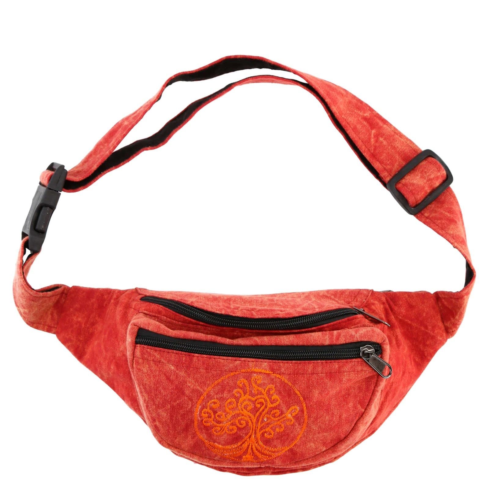 Сумка на пояс Kunst und Magie Разноцветный Boho Goa Crossbody На плечо Ремень Сумка на пояс Stonewashed Унисекс Древо жизни, фото №1