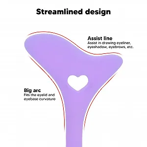 Трафарет для підводки очей Силіконовий Generic Професійний інструмент для макіяжу (Фіолетовий) synthetic.ua - Фото 1