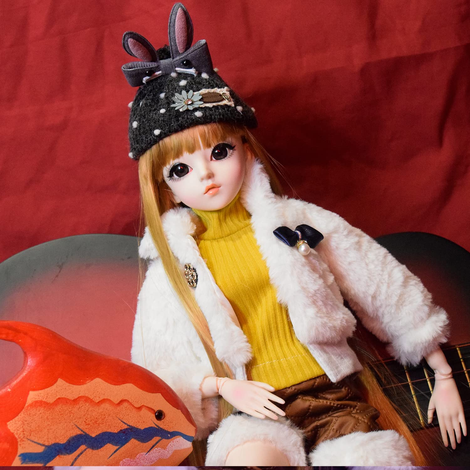 Кукла EVA BJD 1/3 Ball Mechanical Jointed Doll Full Set Clothes 24 дюйма (Rebecca), фото №8