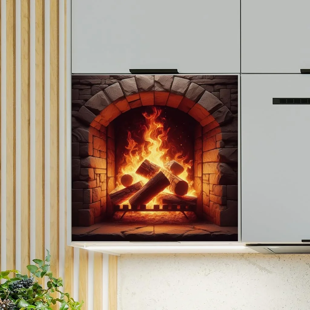 Наклейка на стіну Fireplace Kitchen Cafeteria вінілова, фото №3