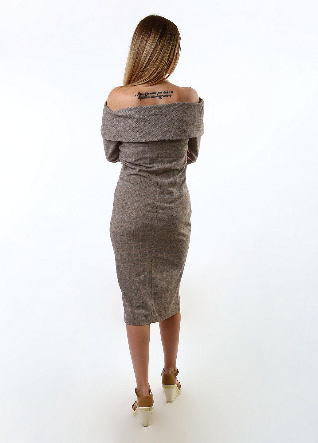 Платье inDresser M Серый (IN-F0259К028Ж-Gray-beige), фото №4